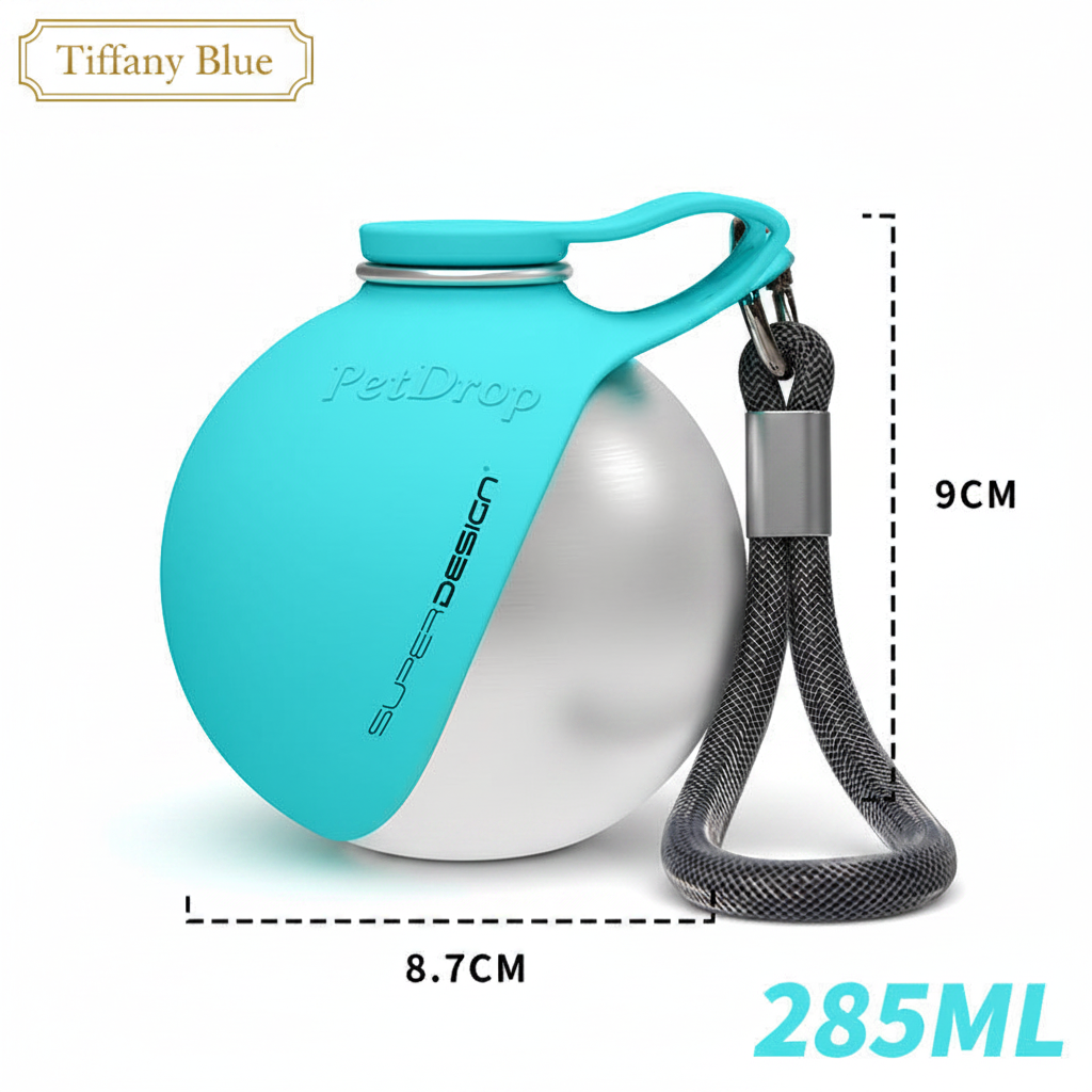 PetDrop Portable Pet Bowl - Tiffany Blue