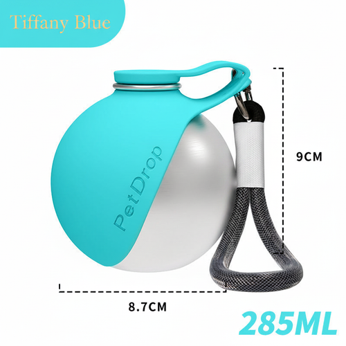 PetDrop Portable Pet Bowl - Tiffany Blue Plain