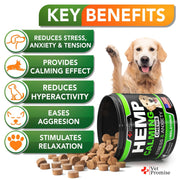 Hemp Calming Chews for Dogs Anxiety and Stress Dog Natural Calming 120 Treats